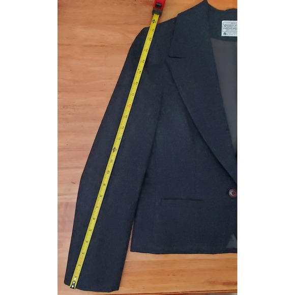 Vintage Miss Pendleton Woolen Mills Pure Virgin Wool Gray Blazer‎ Jacket Women's - Picture 5 of 7